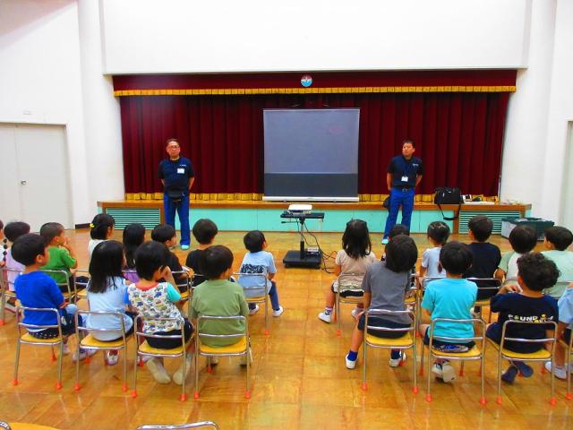 防火教室と消防車見学