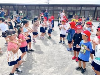 運動会後の子ども達…