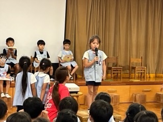 年中組８月＊年長・年中組９月生まれ＊誕生会